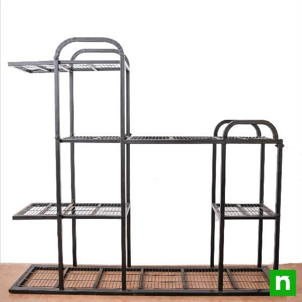 Metal Planter Stand No. NL0137B (Rack curved Top, 5.7 X 5 ft / 1.7 X 1.5 m)